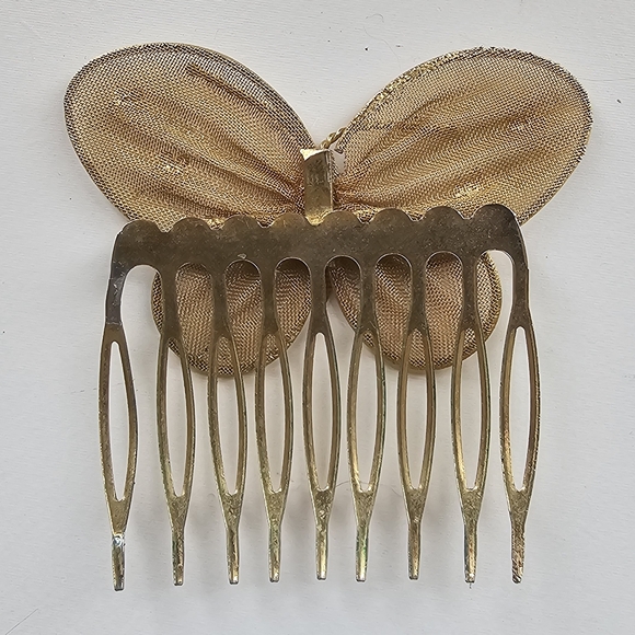 Vintage Gold Butterfly Hair Clip Comb - Picture 2 of 2